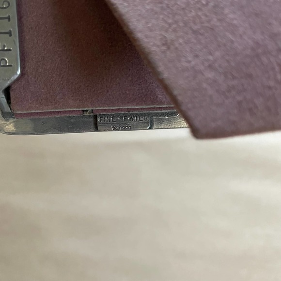 Fine Pewter Picture Frame Doves Ribbon Roses VTG 1989 Seagull Canada Small 2 x 3 - Picture 5 of 5